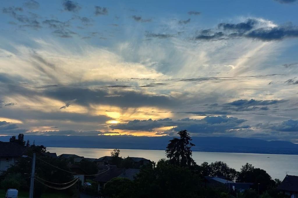 Appart Cosy Avec Vue Sur Le Lac Leman Évian-les-Bains Exteriör bild