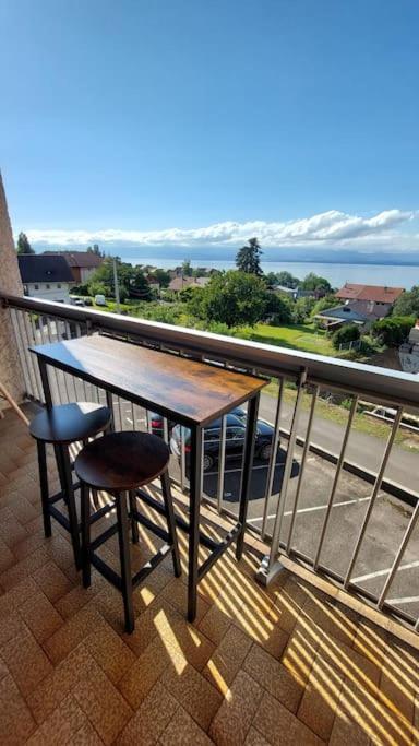 Appart Cosy Avec Vue Sur Le Lac Leman Évian-les-Bains Exteriör bild